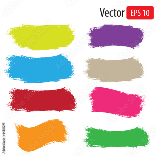 Vector color grunge banners