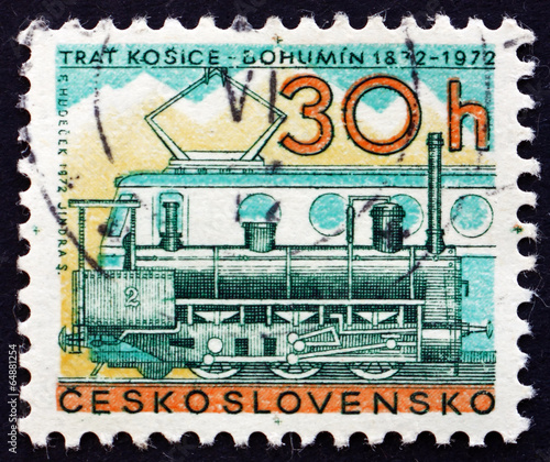 Postage stamp Czechoslovakia 1972 Steam and Diesel Locomotives