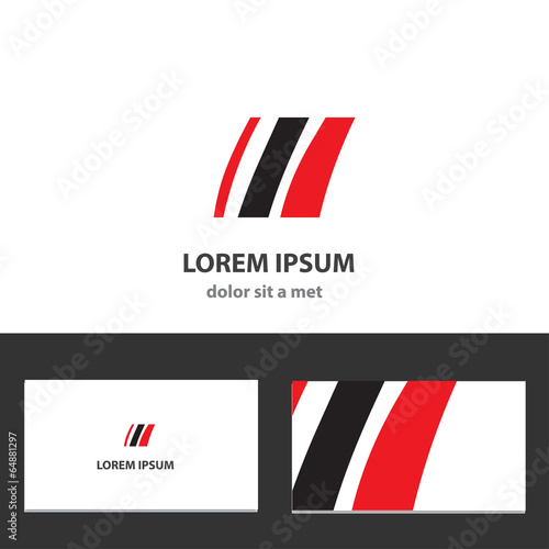 Vector logo design template with business card