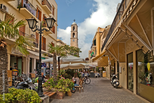 Туристическая улица Ханьи. Греция. Крит