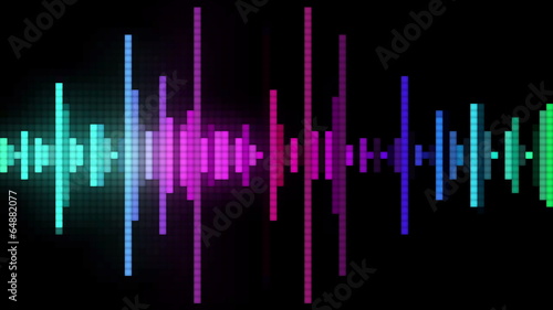 audio wave line pixel style