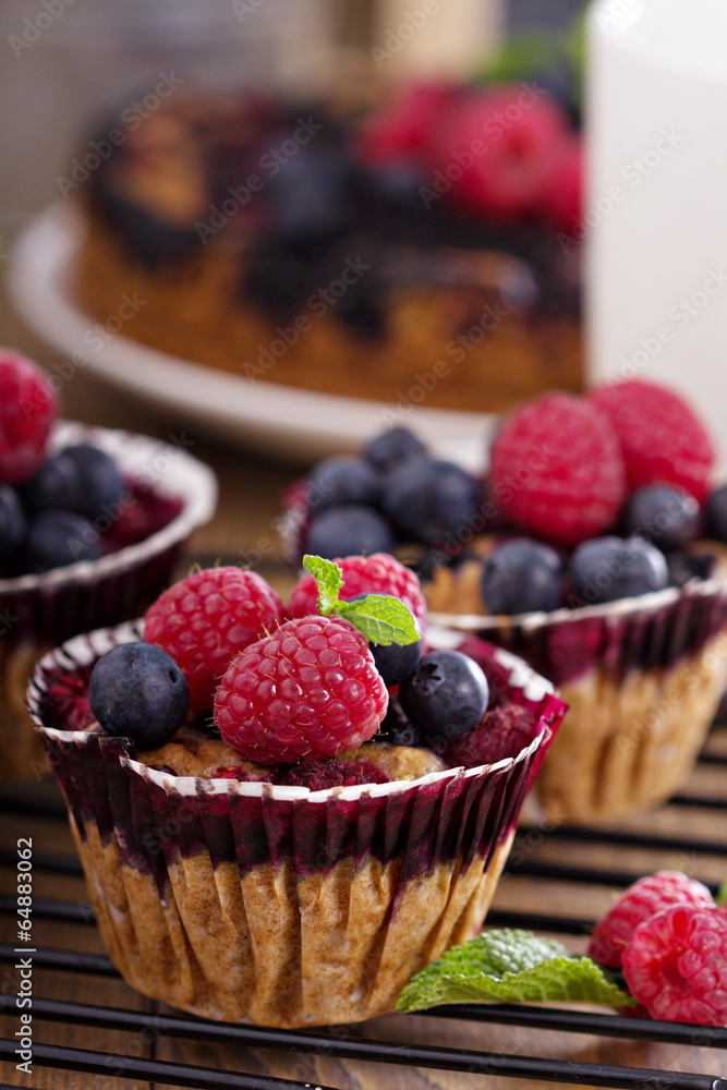 Berry cake with oats Berry cake with oats