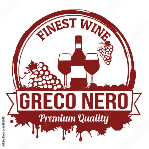 Greco nero wine stamp