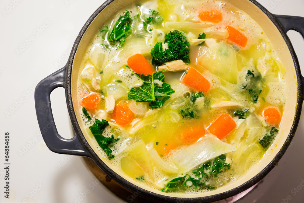 Chicken Noodle Soup in Dutch Oven Chicken Noodle Soup in Dutch Oven