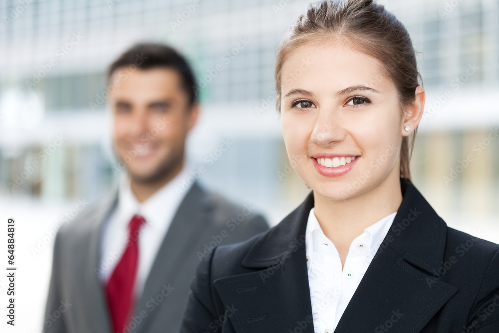 Smiling business people Smiling business people