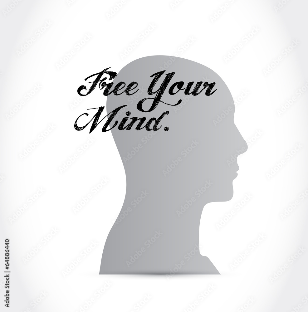 free your mind concept illustration design
