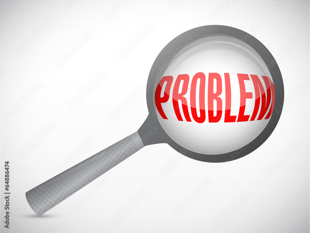magnify over a problem. illustration design magnify over a problem. illustration design