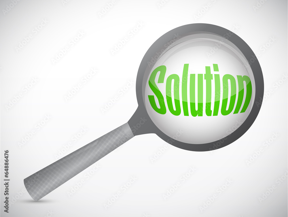 magnify over a solution. illustration design magnify over a solution. illustration design