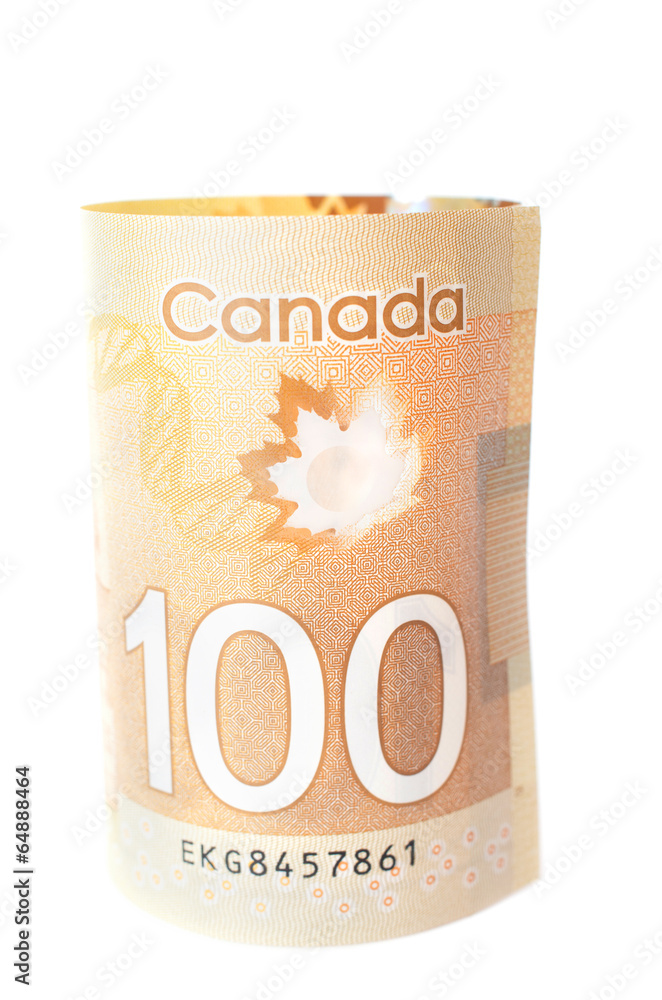 Banknote polymer version isolated on white background Banknote polymer version isolated on white background