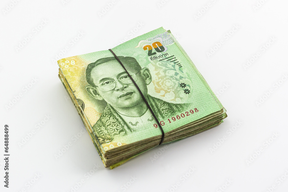 Thai Baht currency with bank note ,Thai money. Thai Baht currency with bank note ,Thai money.