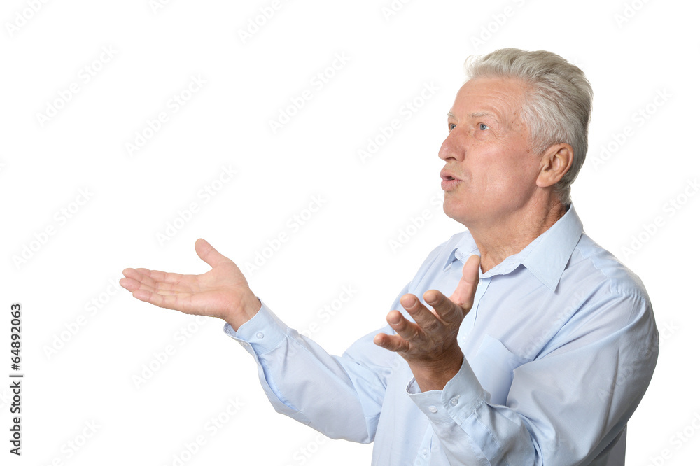 Portrait of a senior man posing Portrait of a senior man posing