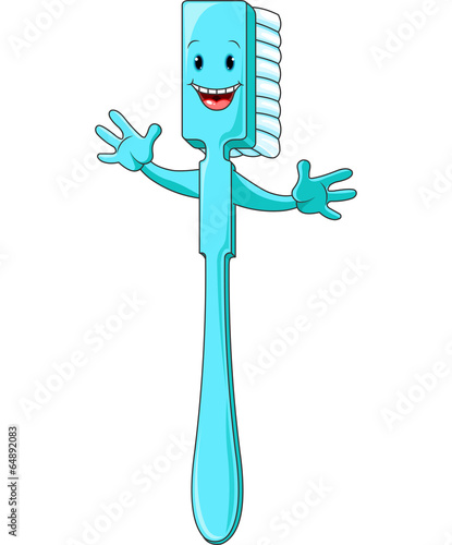Cartoon Toothbrush Character