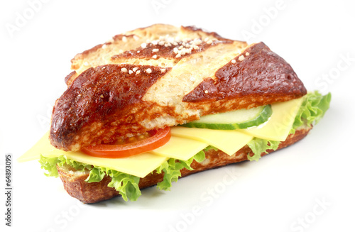 Εκτύπωση καμβά Gouda cheese on a lye bread roll