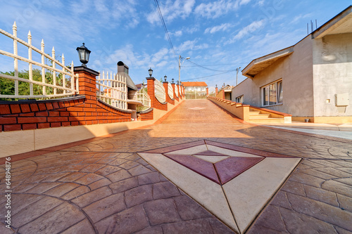 Obraz na płótnie Stamped concrete w salonie
