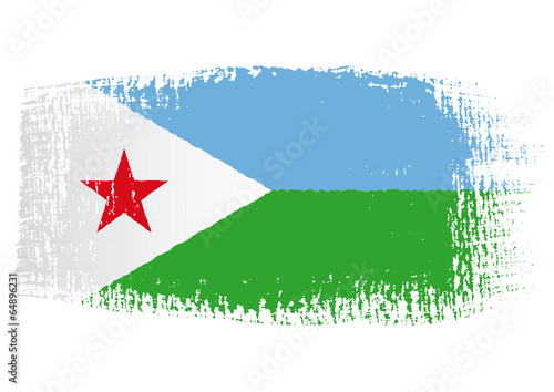 brushstroke flag Djibouti