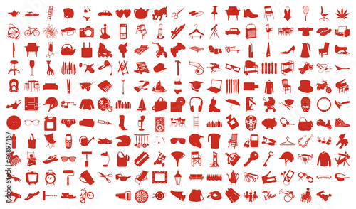 mix vector silhouette set