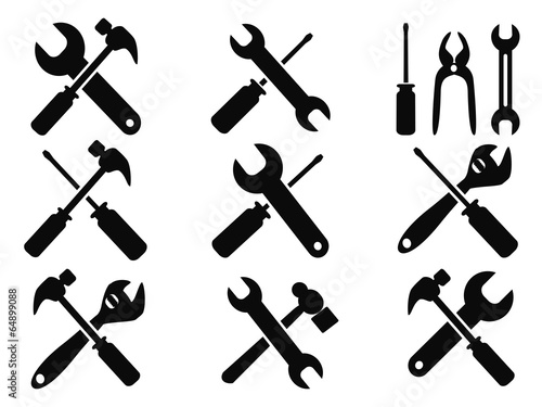 repair tool icons set