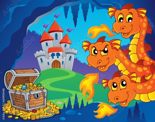 Fairy tale image with dragon 5