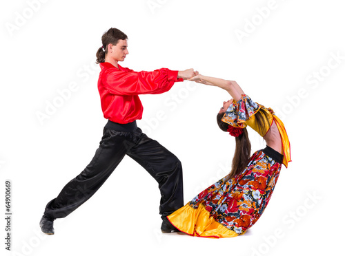 Gypsy flamenco dancer couple