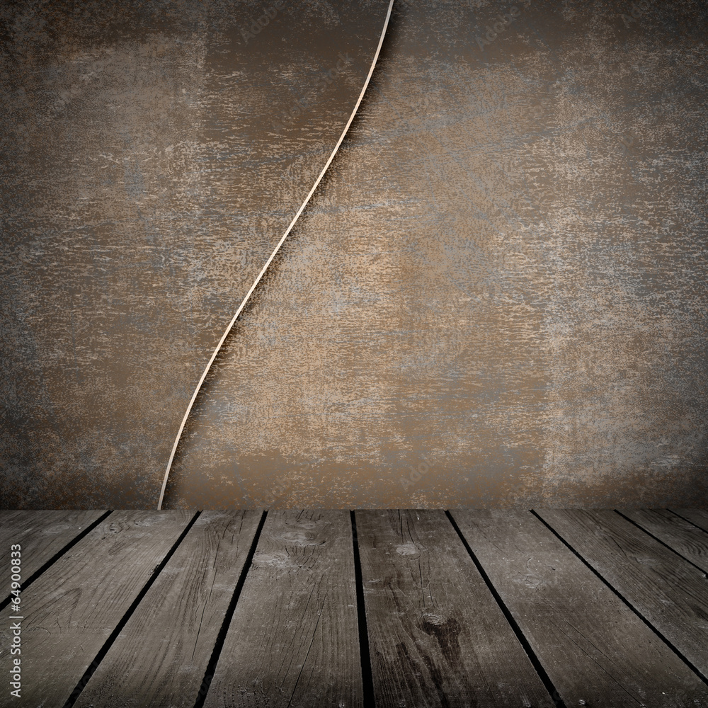 Obraz premium old room with wooden floor