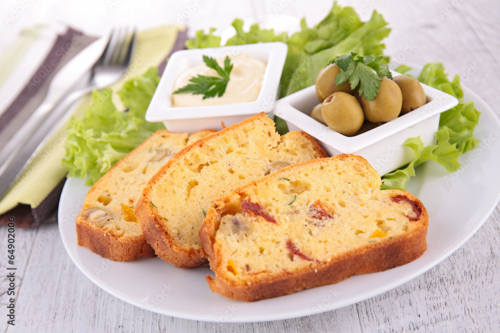 slice of vegetable cake slice of vegetable cake