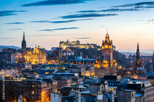 Edinburgh Evening Skyline HDR photo