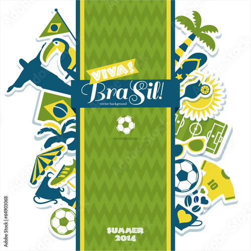 Brazil background.