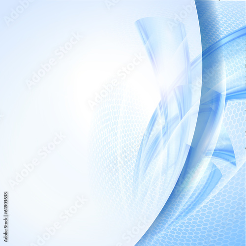 Abstract blue wave background