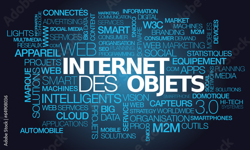 Internet des Objets intelligents connecté 3.0 IdO nuage de mots photo