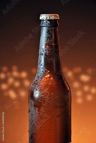 bottle of cold beer