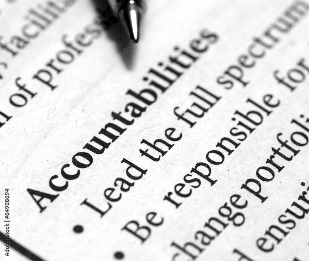 Obraz premium accountabilities