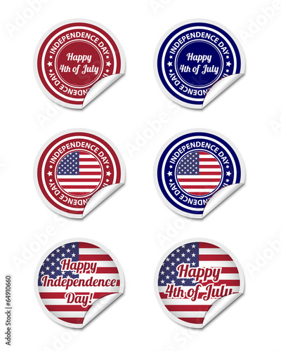 Independence day stickers