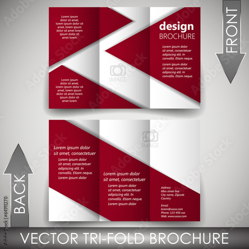 Tri-fold corporate business store brochure