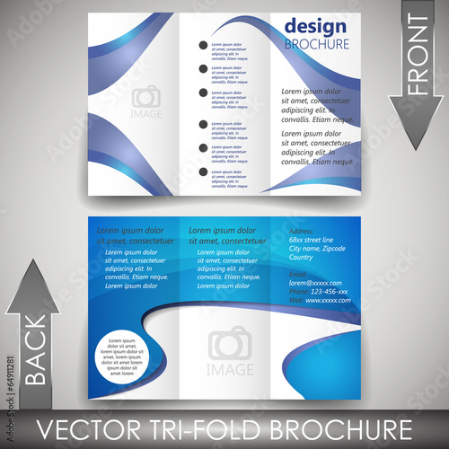 Tri-fold corporate business store brochure