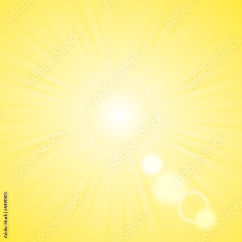 Sonne auf gelbem Hintergrund