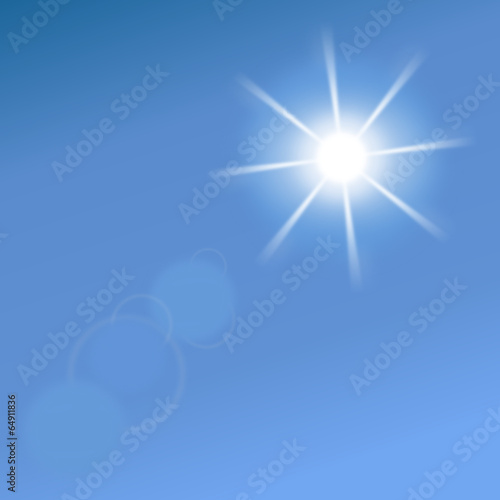 Sonne am blauen Himmel