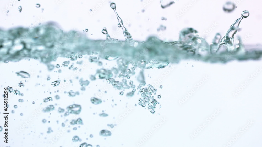 Bubbles rising in water on white background Bubbles rising in water on white background