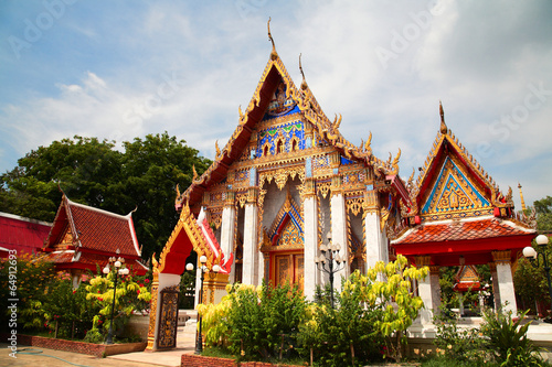 Thai temple architecture in Pathum Thani, Thailand