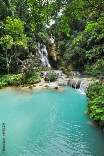 Blue lagoon waterfall