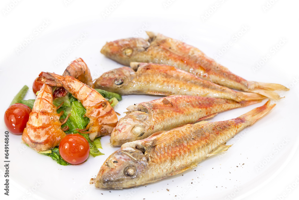 grilled fish with shrimp salad grilled fish with shrimp salad