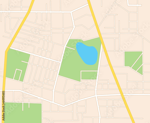city streets - vector plan
