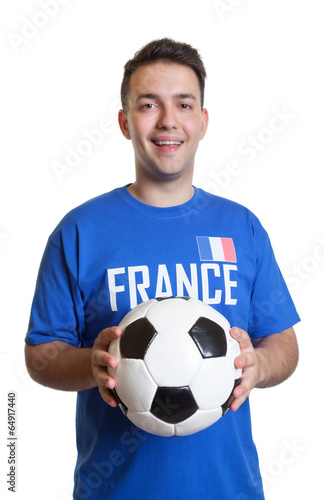 Football player from France is ready for the game