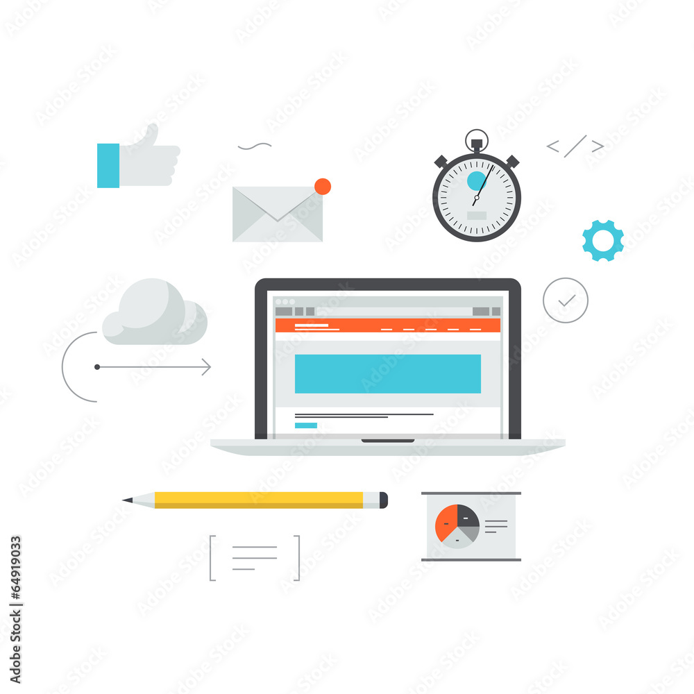 Web development workflow illustration Web development workflow illustration