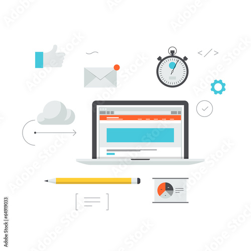Web development workflow illustration
