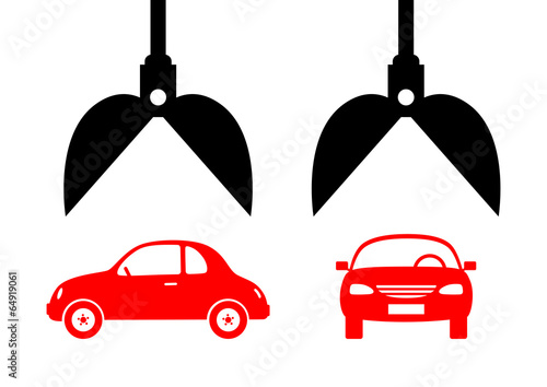 Car icon on white background