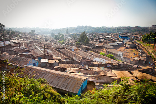 Kibera slum in Nairobi, Kenya.
