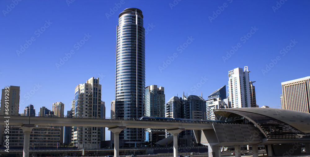 Obraz premium dubai marina metro