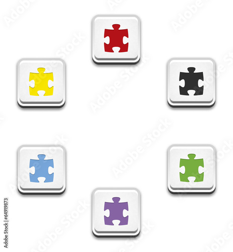 the button set with jigsaw icon © madtom