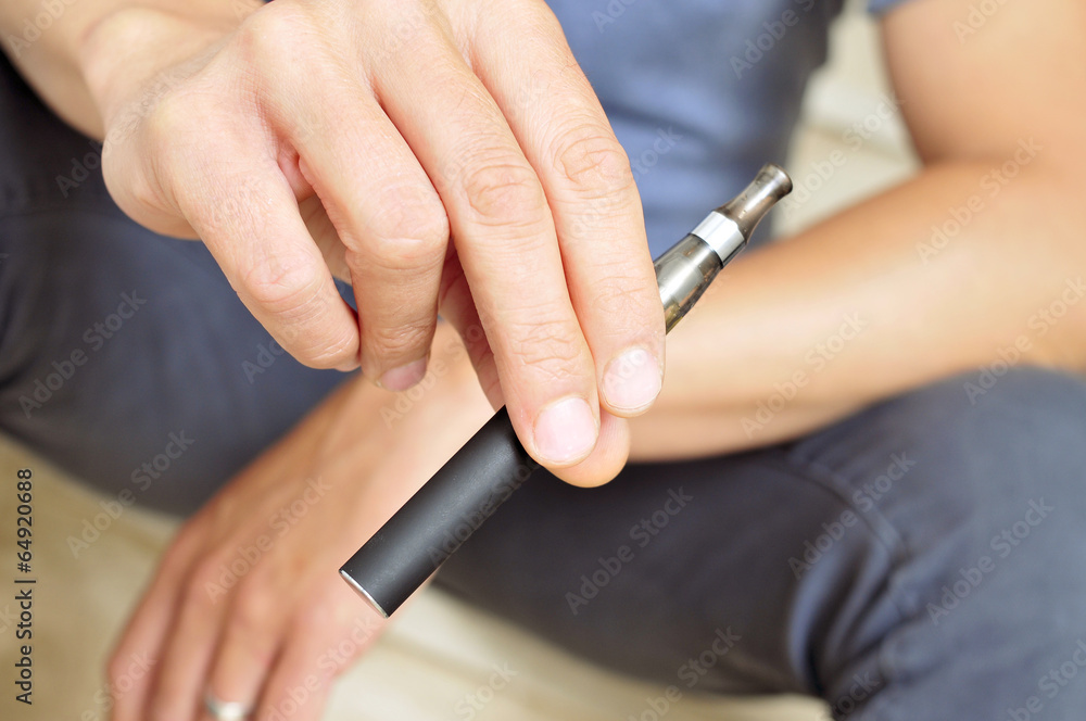 vaping with an electronic cigarette