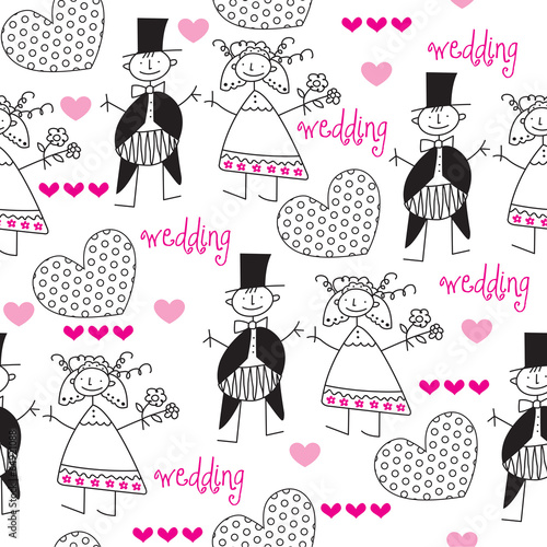 wedding couple love vector illustration